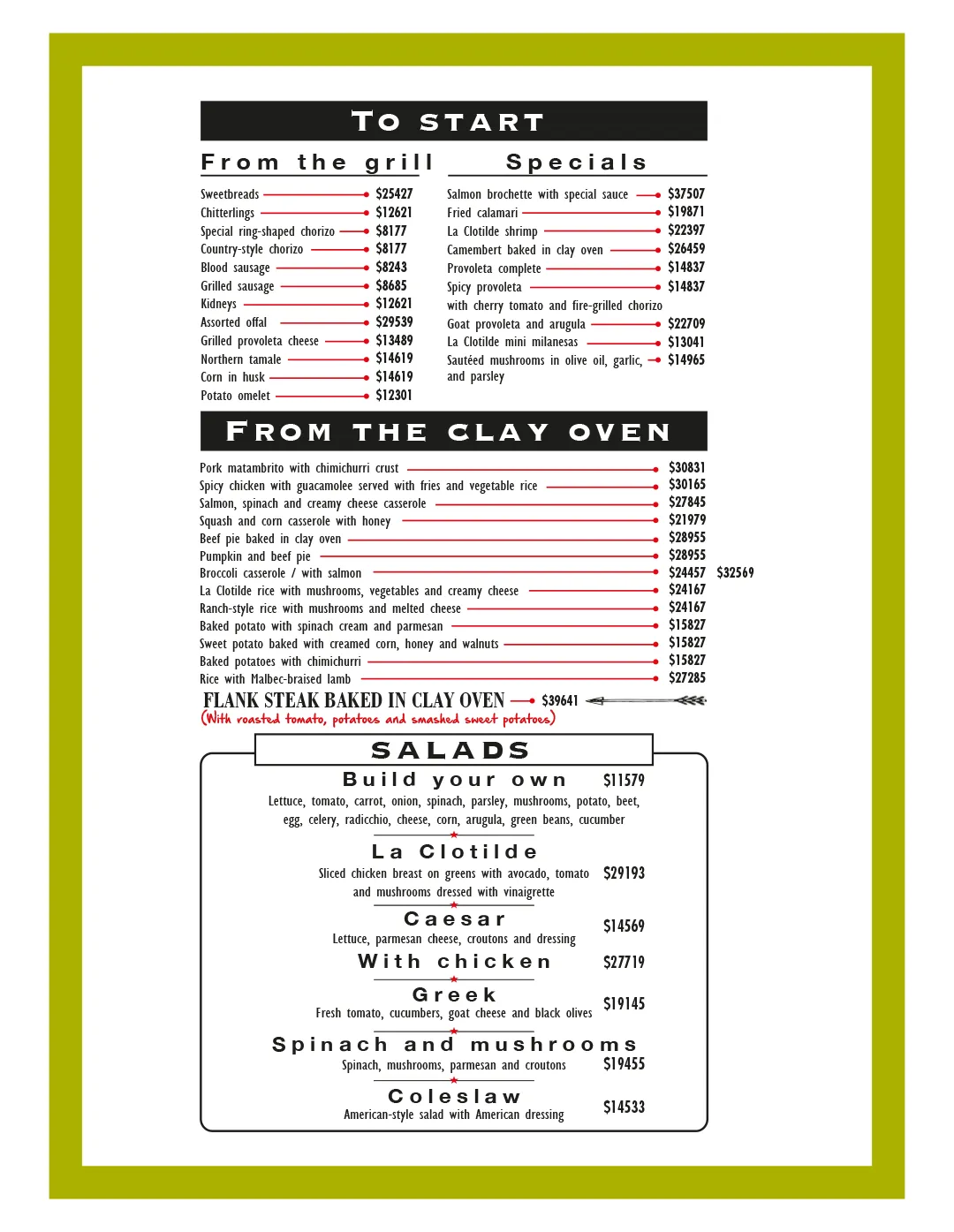 Menu — Page 2