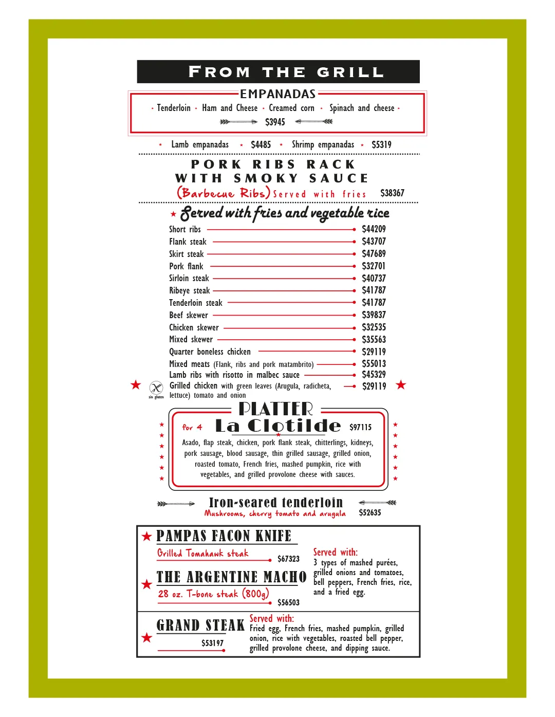 Menu — Page 3