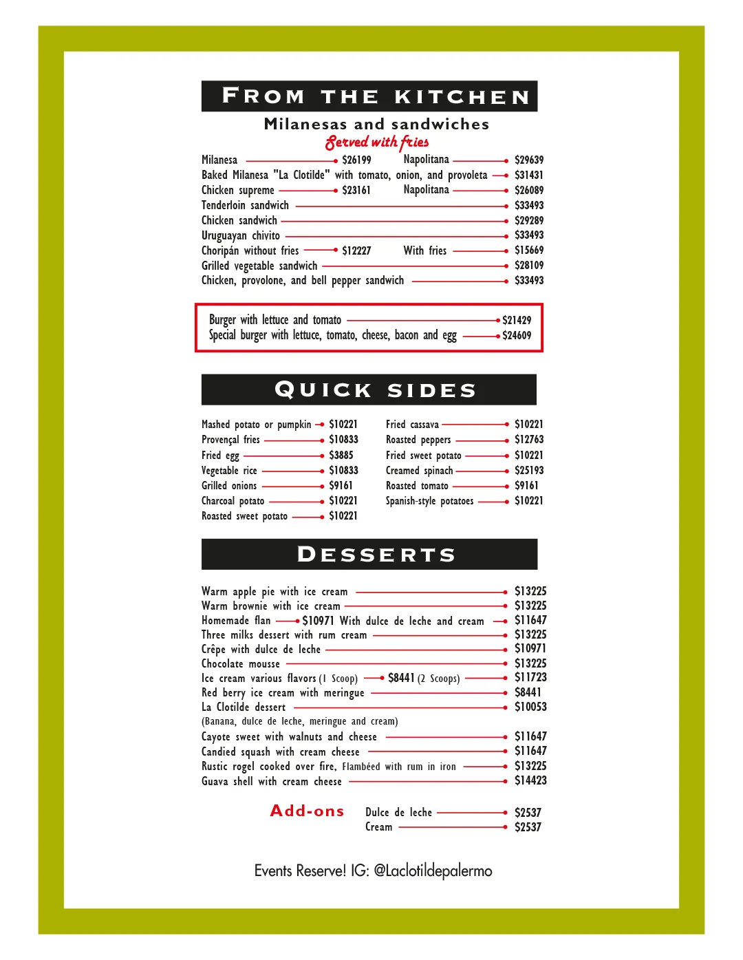 Menu — Page 5