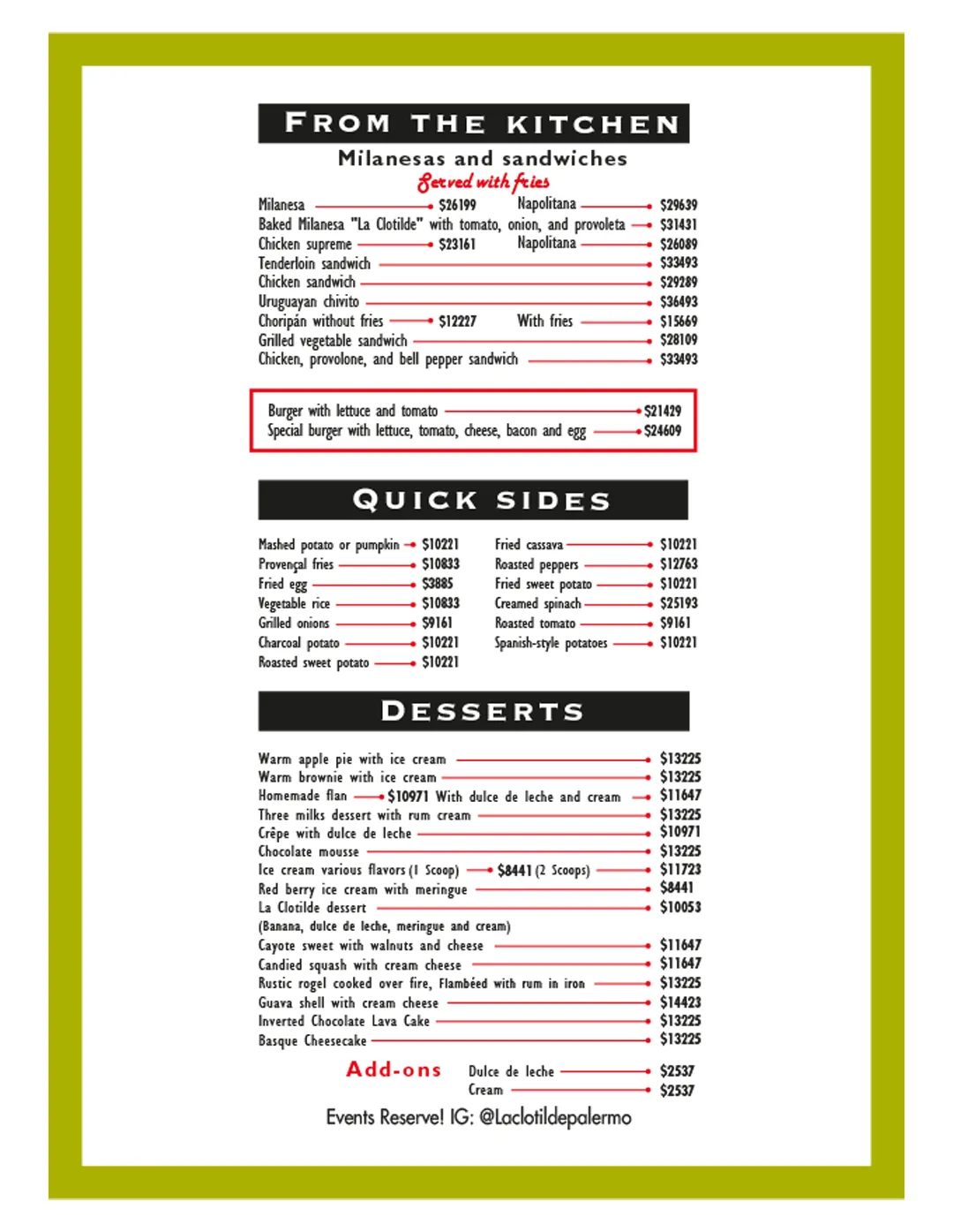 Menu — Page 5
